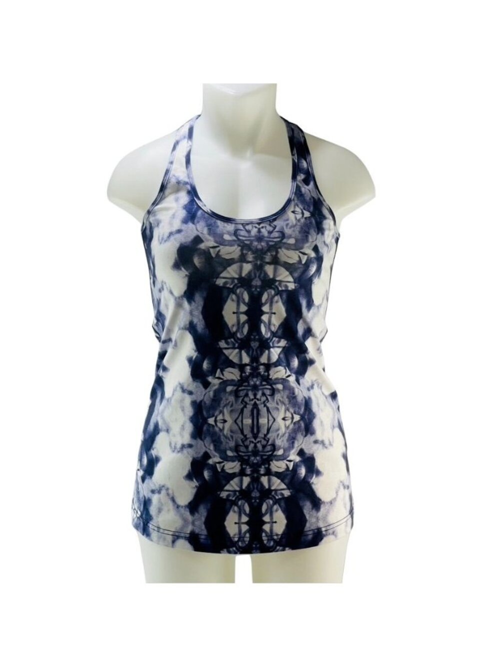 Lululemon Cool Racerback Blue Tie-Dye Tank Top Size S